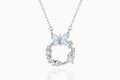 Front view of the Butterfly Brilliance 925 sterling silver butterfly necklace