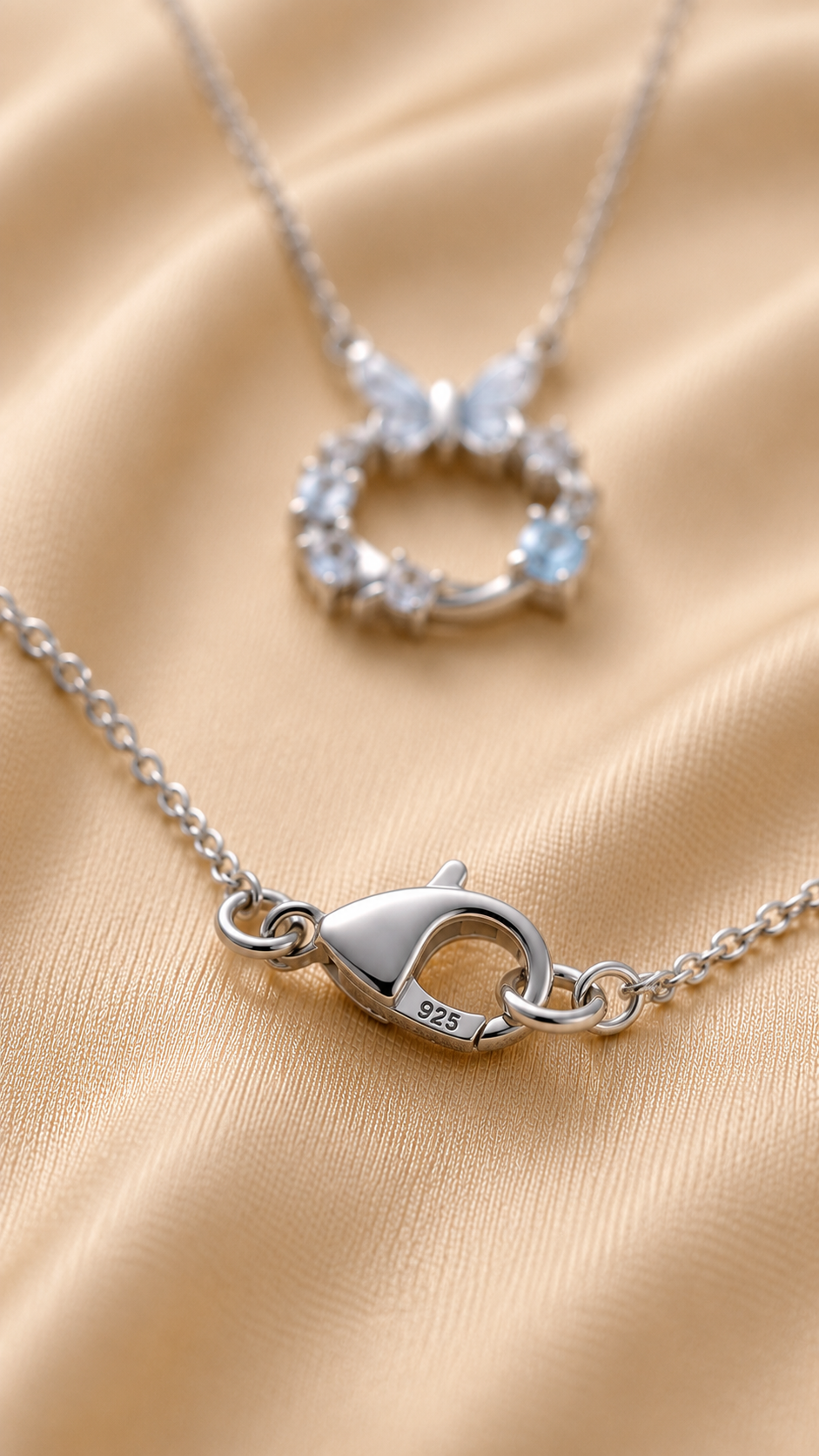 Close-up of KREMO sterling silver jewelry details