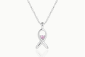 Front view of the Divine Loop 925 sterling silver interlocking circle necklace