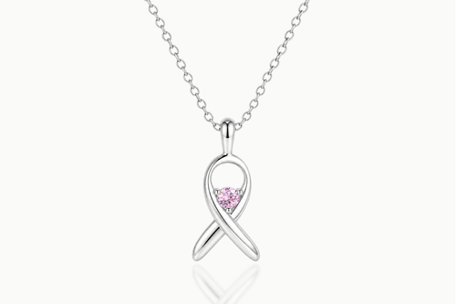Front view of the Divine Loop 925 sterling silver interlocking circle necklace