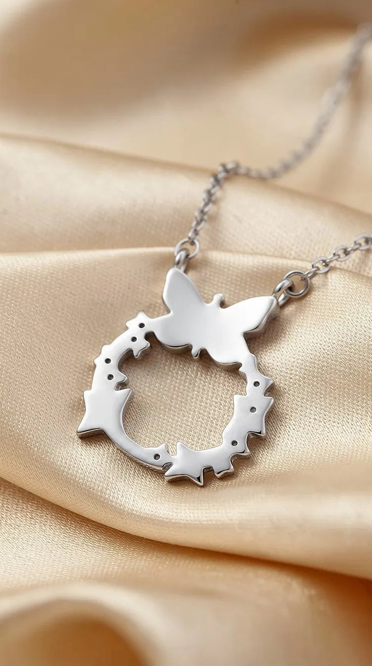 Close-up of KREMO rhodium-plated jewelry finish